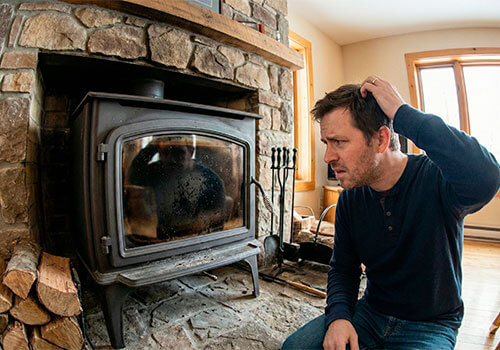 Чистое стекло камина: почему появляется сажа и как её убрать